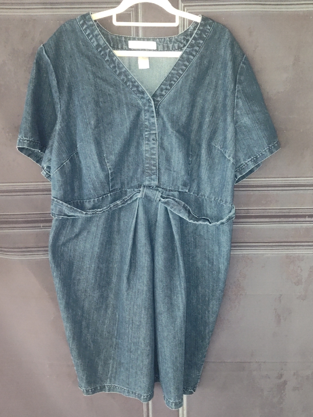 Avenue Denim Midi Dress - Blue